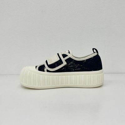 Black White Comfort Fashion Sneakers Women Breathable Sneakers With Letters