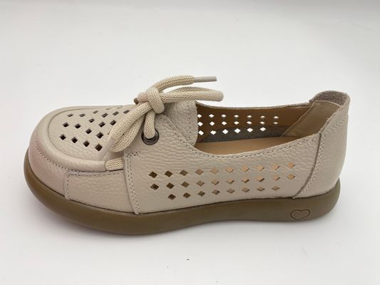 Oddychające buty damskie z komfortowymi sznurowanymi sznurówkami, z miękkimi podeszwami, białe